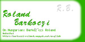 roland barkoczi business card
