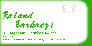 roland barkoczi business card